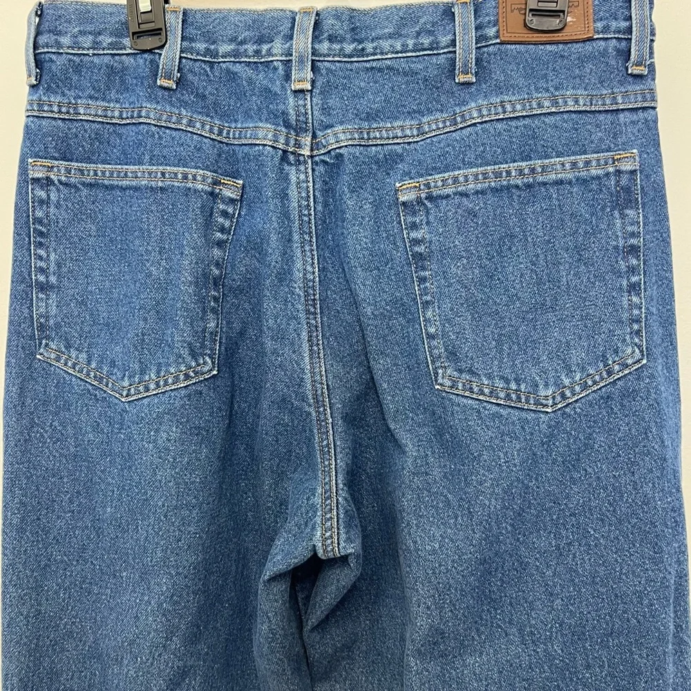 L.L. Bean Flannel Lined Relaxed Fit Denim Blue Jeans Mens 35 x 34 Winter Cotton